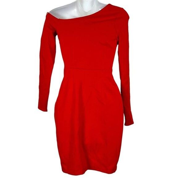 Bar III 3 Womens Asymmetrical Ponte Knit Long Sleeve Bodycon Stretch Dress XS - Picture 11 of 16